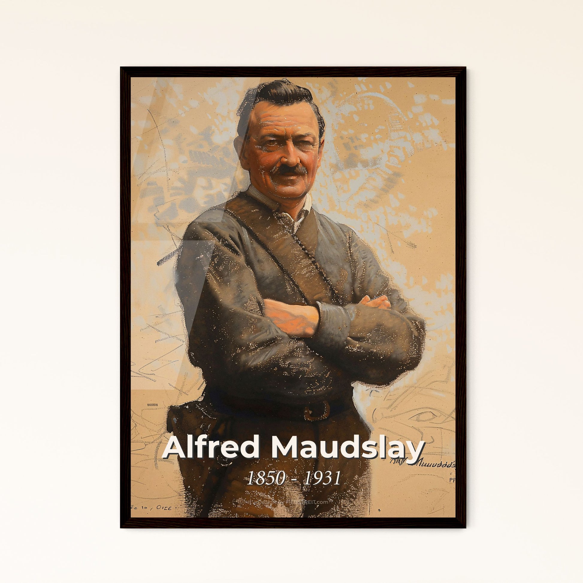 Radiant Portrait of Alfred Maudslay Framed Print