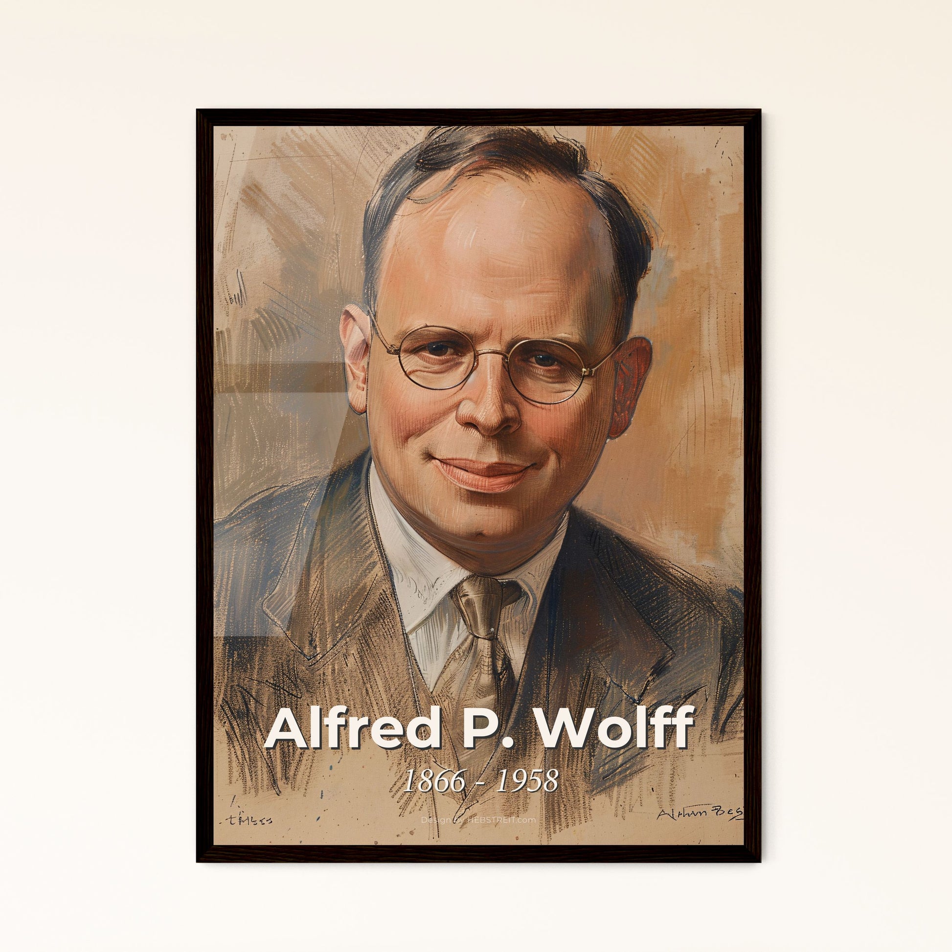 Alfred P. Wolff: Celebrated Banker & Lehman Brothers Founder - Exquisite Contemporary Art Print for Elegant Home Decor