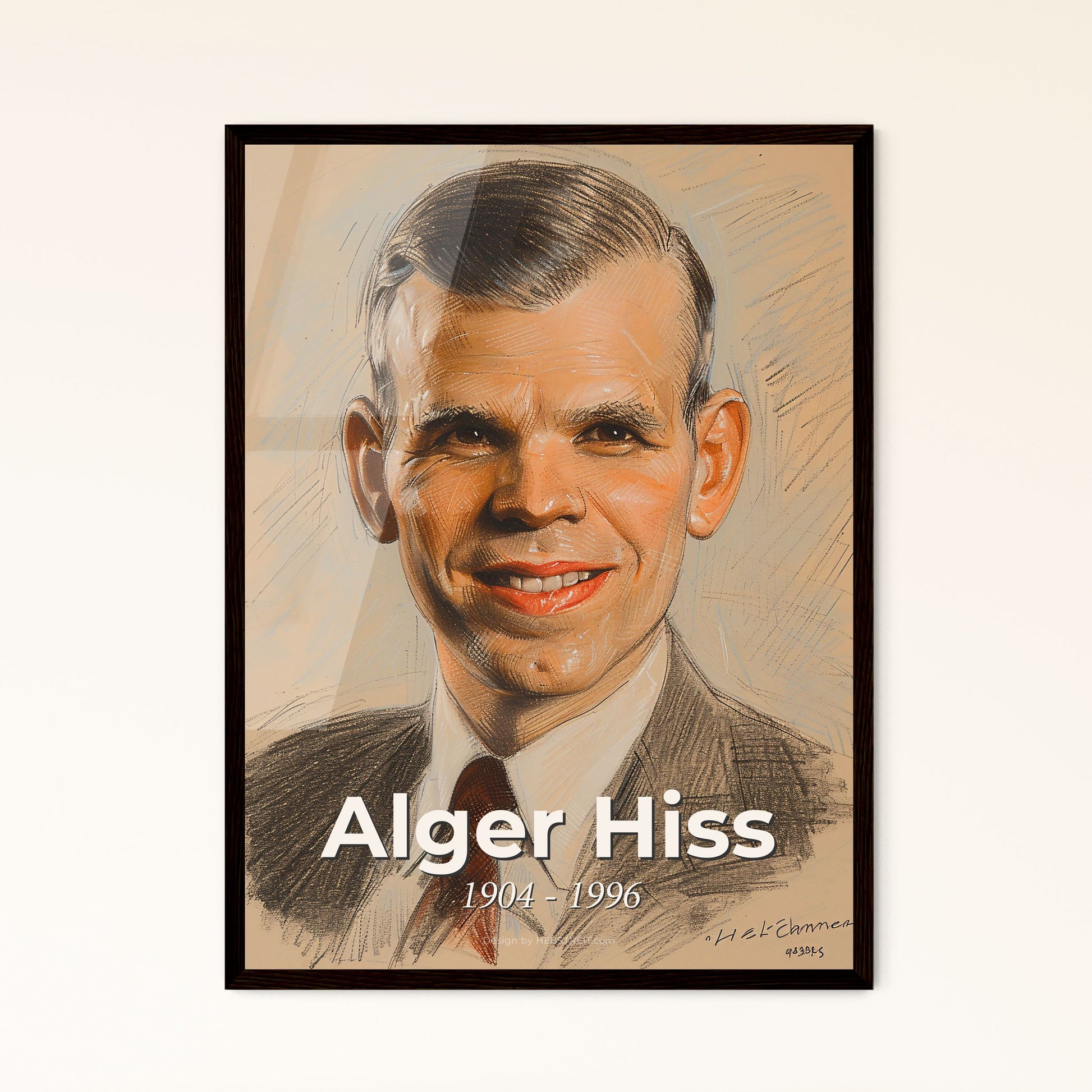 Alger Hiss: Elegantly Captured - Iconic Diplomacy in Contemporary Art, Perfect for Home Decor & Unique Gift Ideas