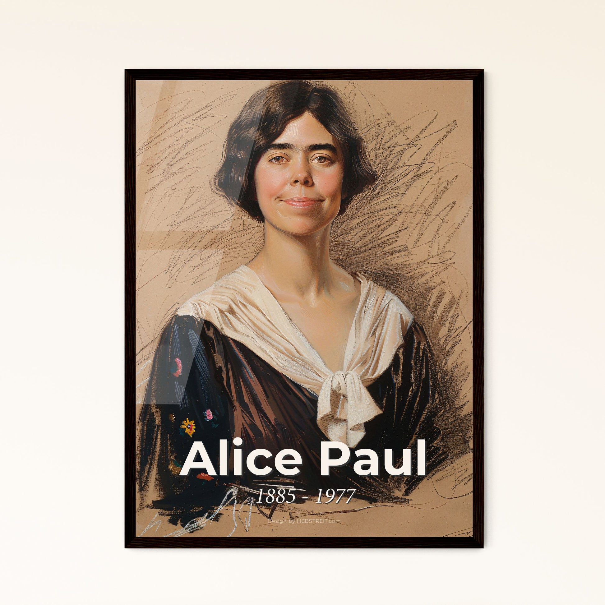 Empowered Legacy: Alice Paul, Icon of Women's Rights - Contemporary Art Print in Elegant Design for Home Decor or Thoughtful Gifts