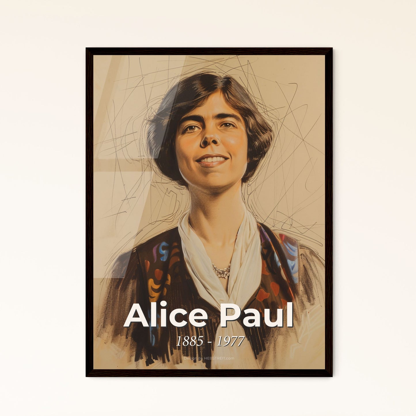 Empowered Elegance: Alice Paul, 1885-1977 – A Stunning Contemporary Portrait Celebrating the Icon of Women’s Suffrage