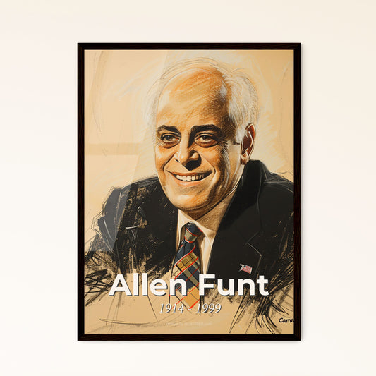 Captivating Portrait of Allen Funt: Iconic Creator of Candid Camera in Stunning Contemporary Art - Perfect Gift for Home Decor!