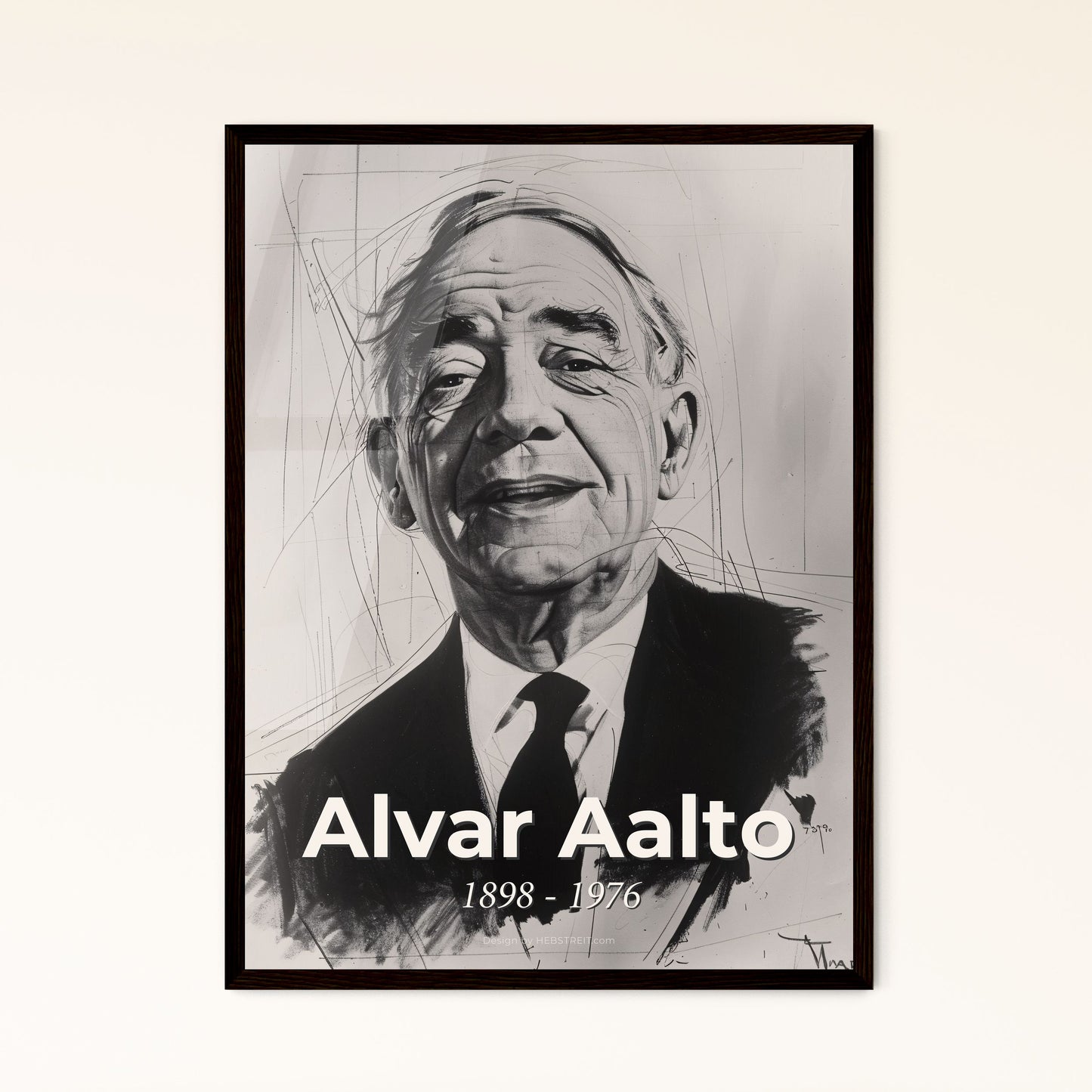 Alvar Aalto: Timeless Elegance - Contemporary Art Print Celebrating Finnish Architectural Genius with Dynamic Lines & Unique Perspectives