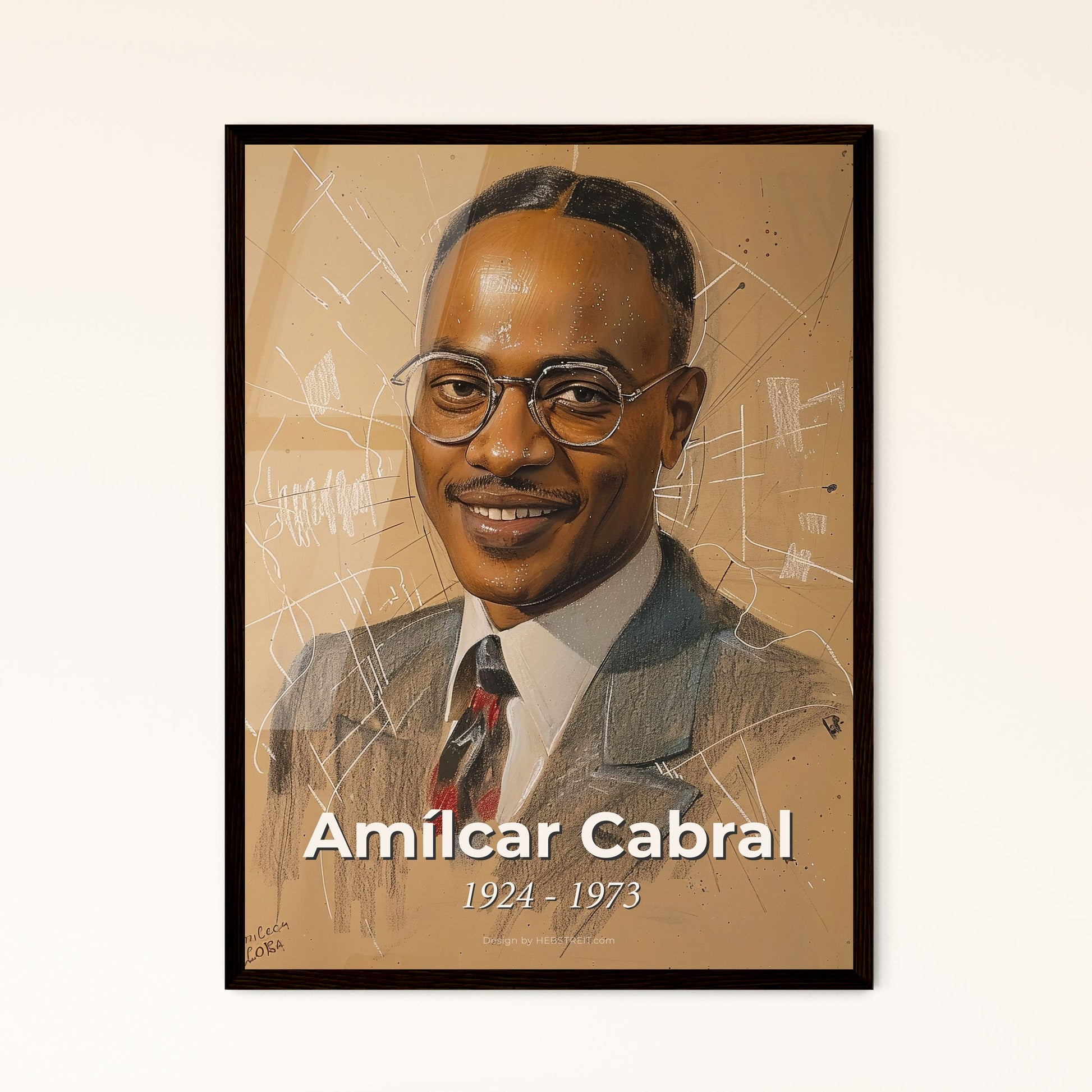 Amílcar Cabral: Vibrant Contemporary Art Print Celebrating Guinea-Bissau & Cape Verde’s Independence Hero – Perfect for Home Decor