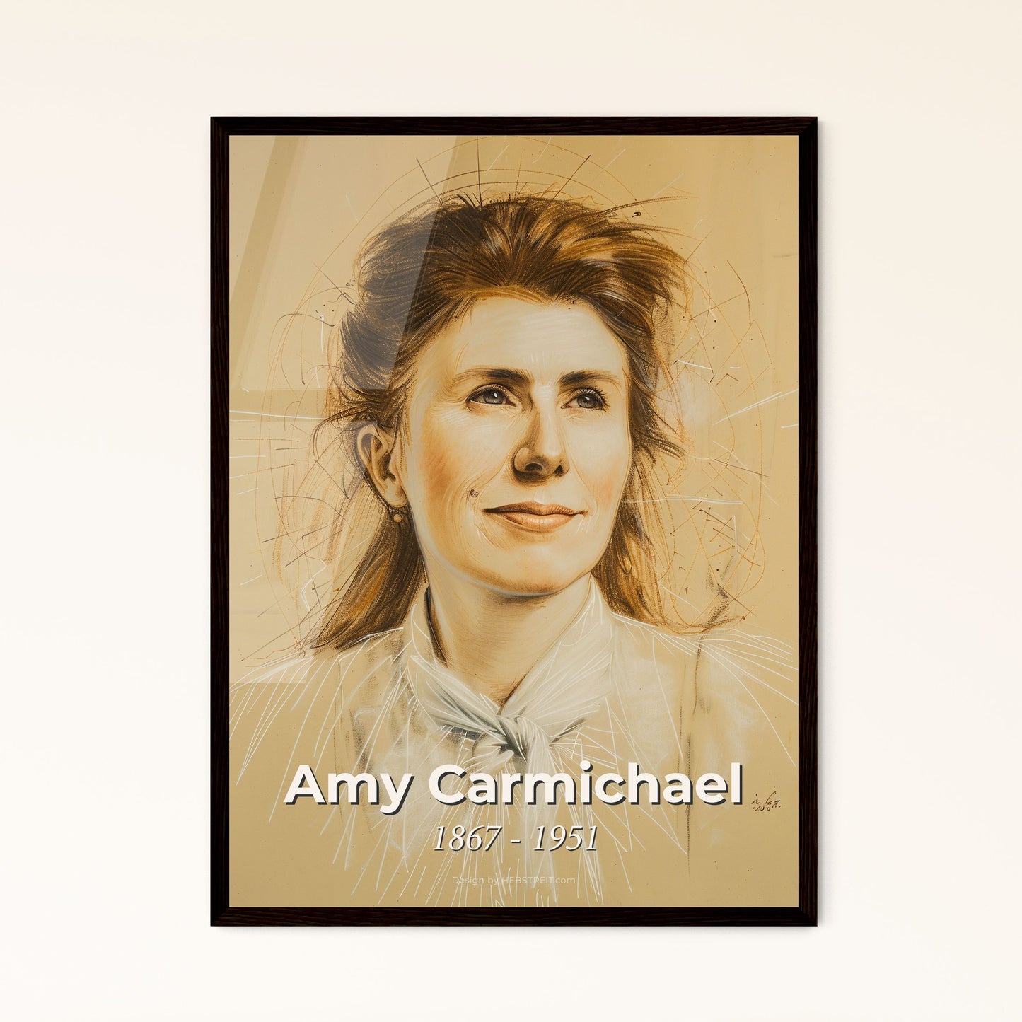 Radiant Portrait of Amy - Framed Art Print