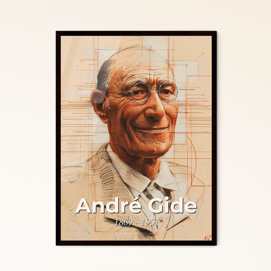 Stunning André Gide Portrait Framed Print