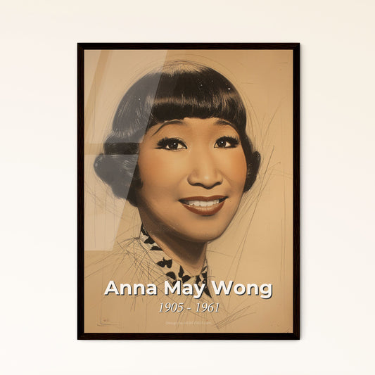 Anna May Wong: Timeless Icon - Elegant Portrait of the First Chinese-American Star in Contemporary Artistic Expression