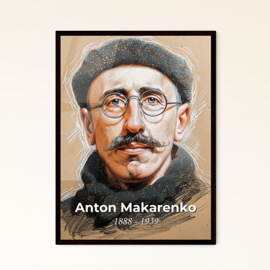 Anton Makarenko: A Vibrant Portrait of a Soviet Educator - Contemporary Art Print for Home Décor & Unique Gift Ideas