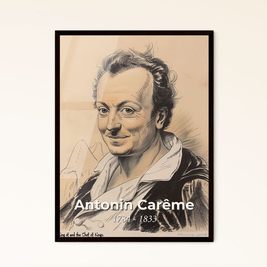 Elegant Portrait of Antonin Carême: Master of Haute Cuisine - A Stunning Contemporary Art Print for Sophisticated Home Décor