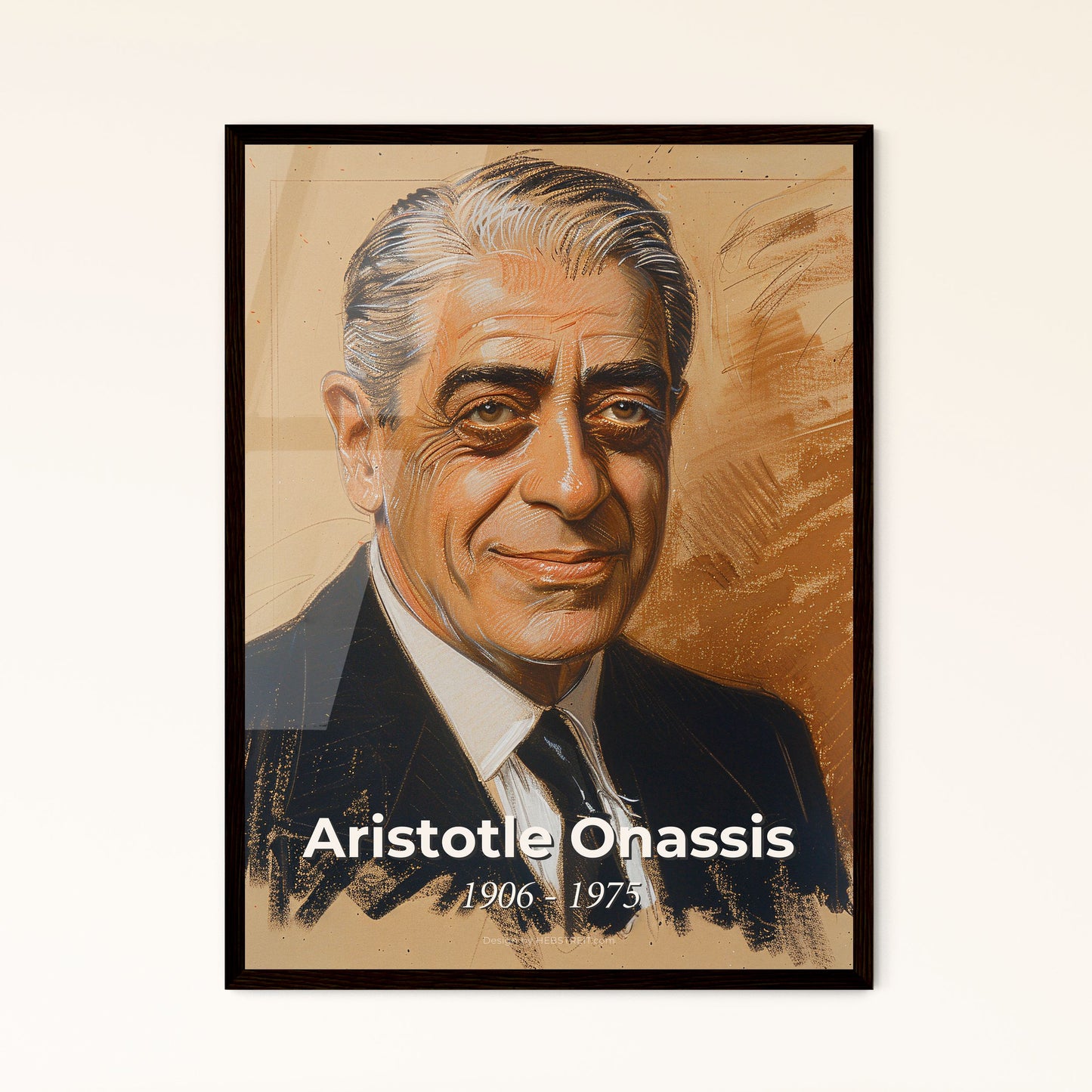 Aristotle Onassis: Iconic Greek Tycoon in Contemporary Art - Stunning Print for Home Décor, Gift, or Framed Artwork