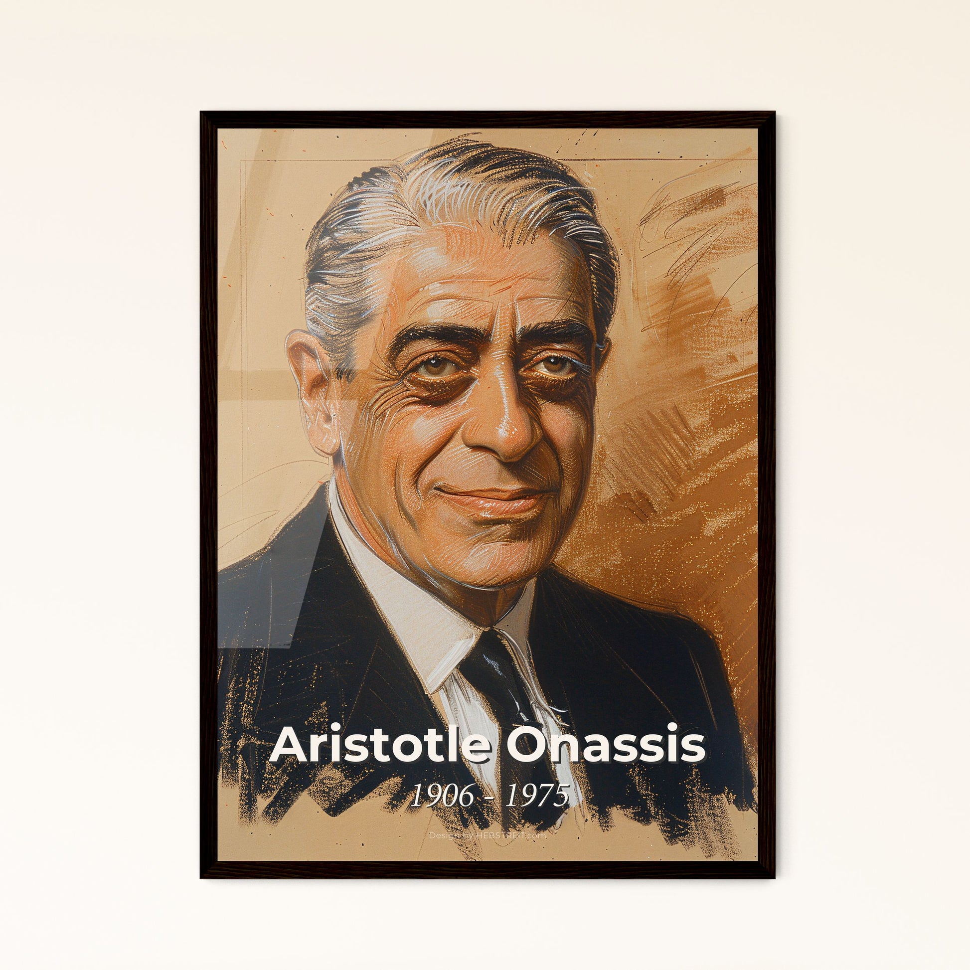 Aristotle Onassis: Iconic Greek Tycoon in Contemporary Art - Stunning Print for Home Décor, Gift, or Framed Artwork