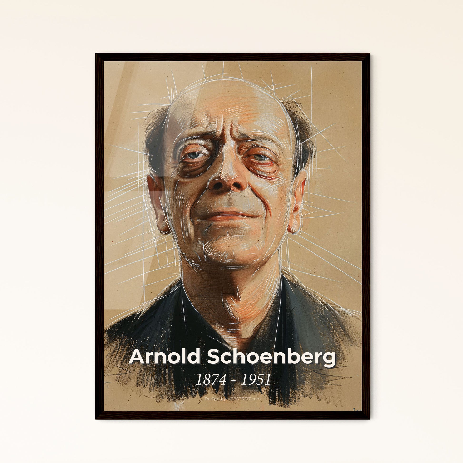 Dynamic Portrait of Arnold Schoenberg Framed Print