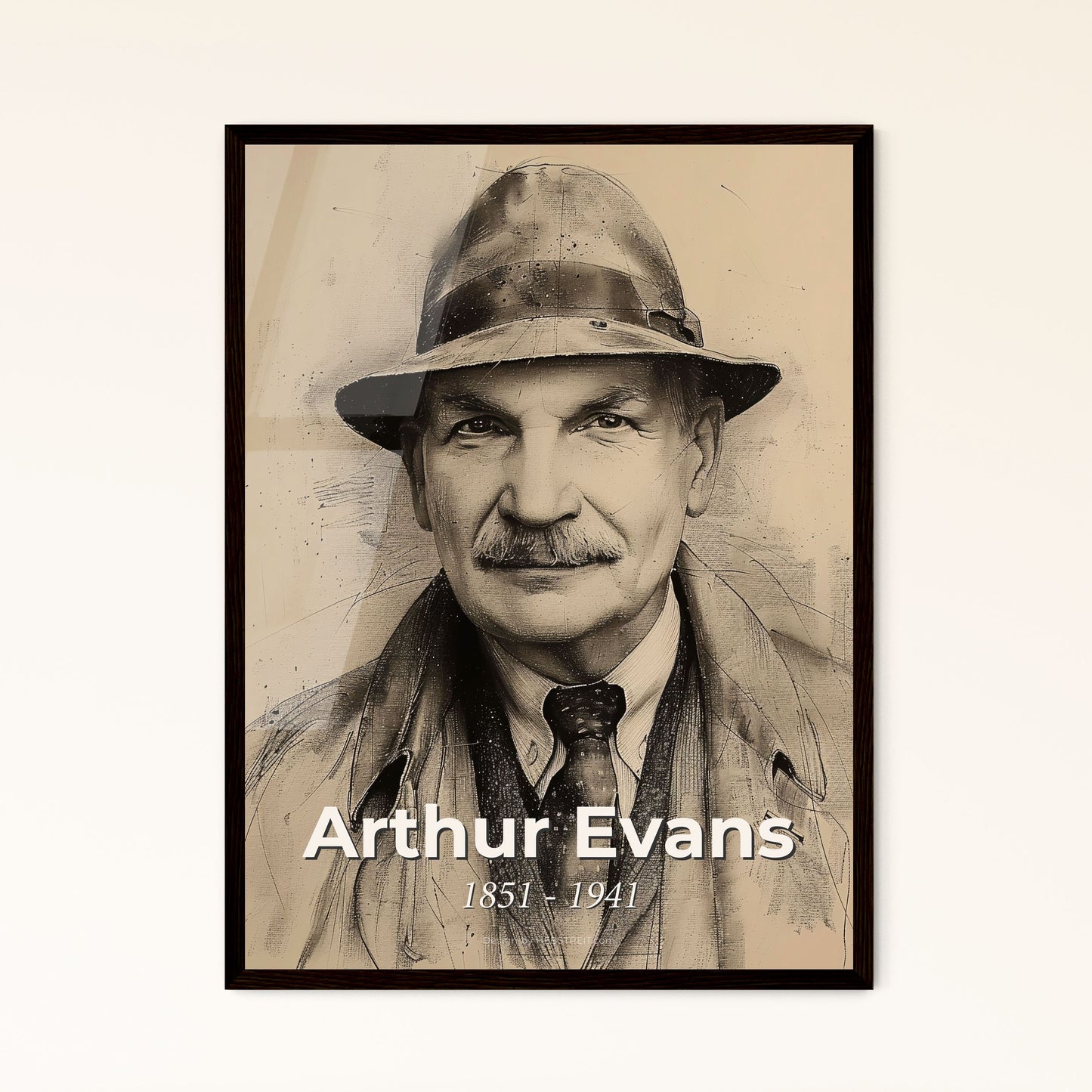 Radiant Portrait of Arthur Evans Framed Print