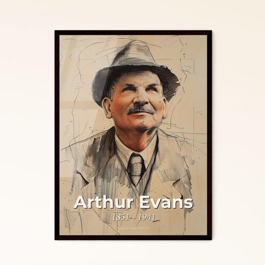 Radiant Portrait of Arthur Evans Framed Print