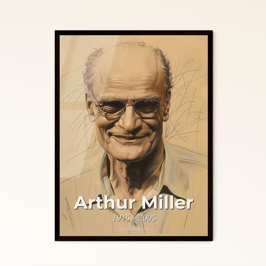 Celebrate Arthur Miller: Iconic American Playwright in a Stunning Contemporary Art Print – Perfect Gift for Theater Lovers!