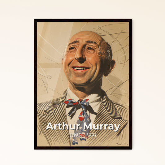 Arthur Murray: Iconic Dance Visionary - Contemporary Portrait Print with Dynamic Lines & Elegant Hatching for Stunning Home Decor