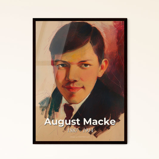 Vibrant August Macke- - Framed Art Print