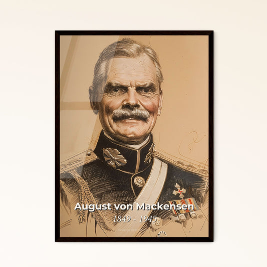 Masterful Portrait of August von Mackensen  Framed Print