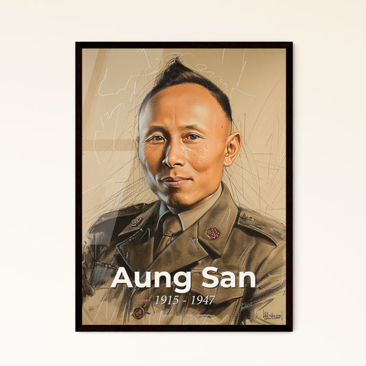 Timeless Aung San - Framed Art Print