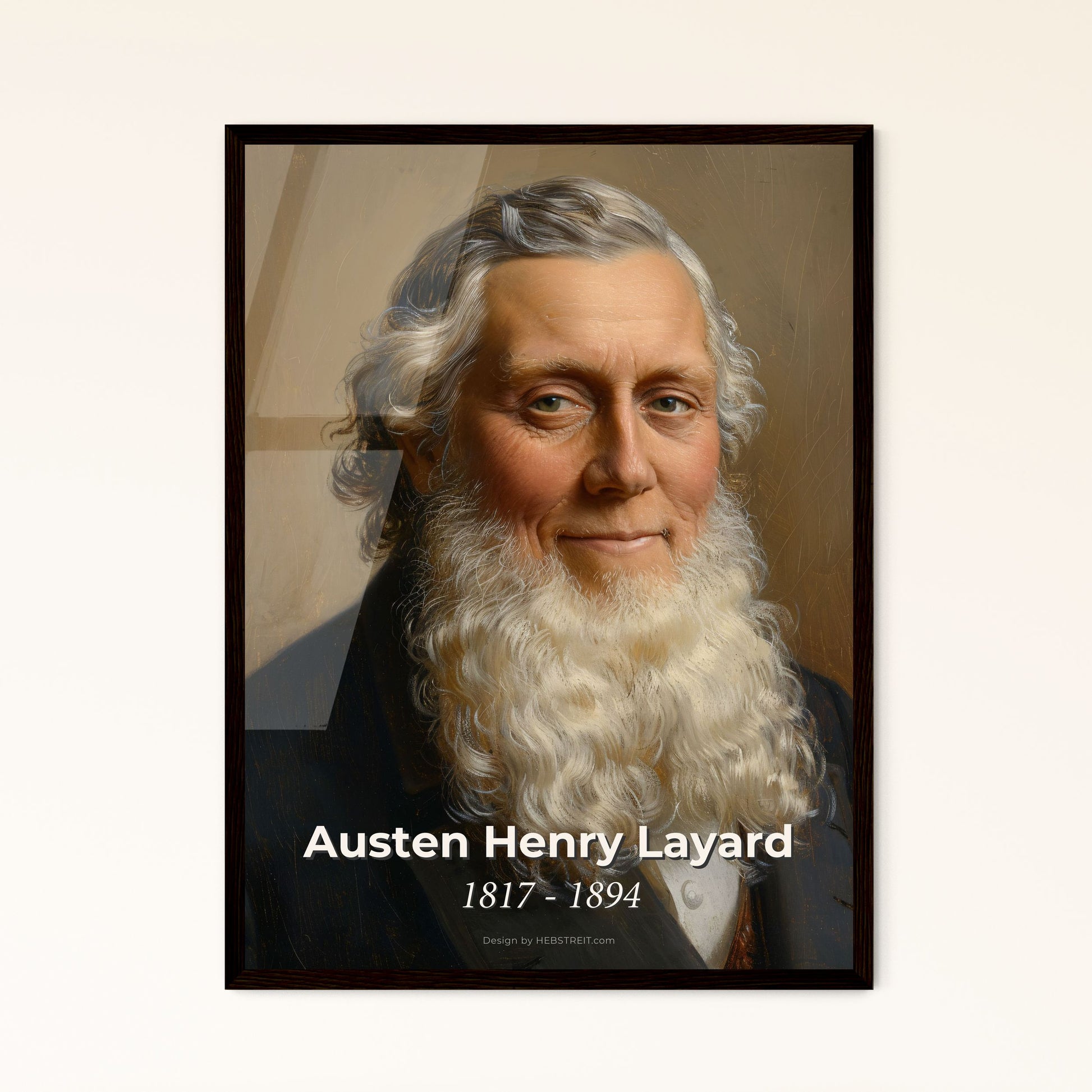 Captivating Portrait of Austen Henry Layard: A Unique Contemporary Tribute to the Pioneer of Assyrian Archaeology