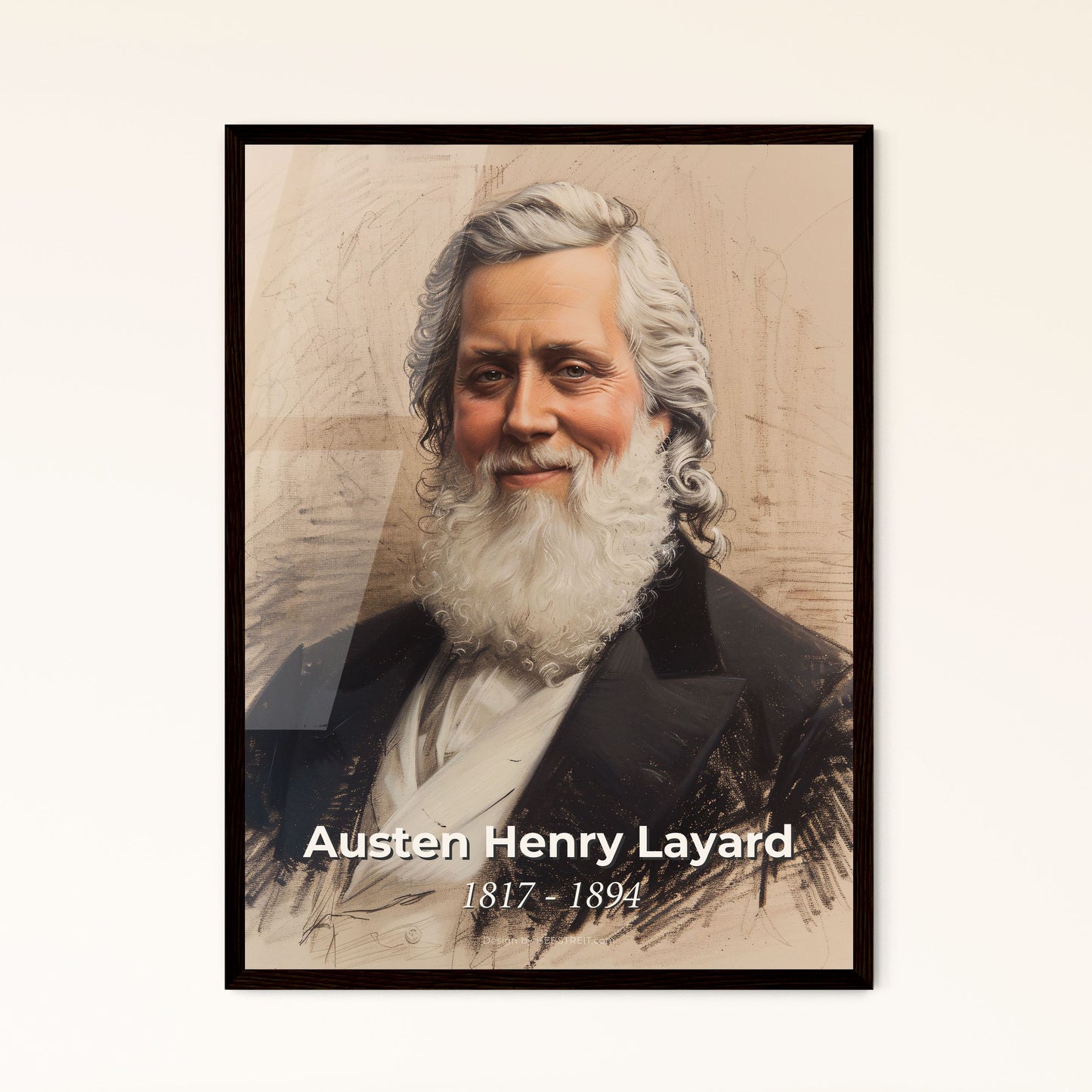 Elegant Portrait of Austen H - Framed Art Print