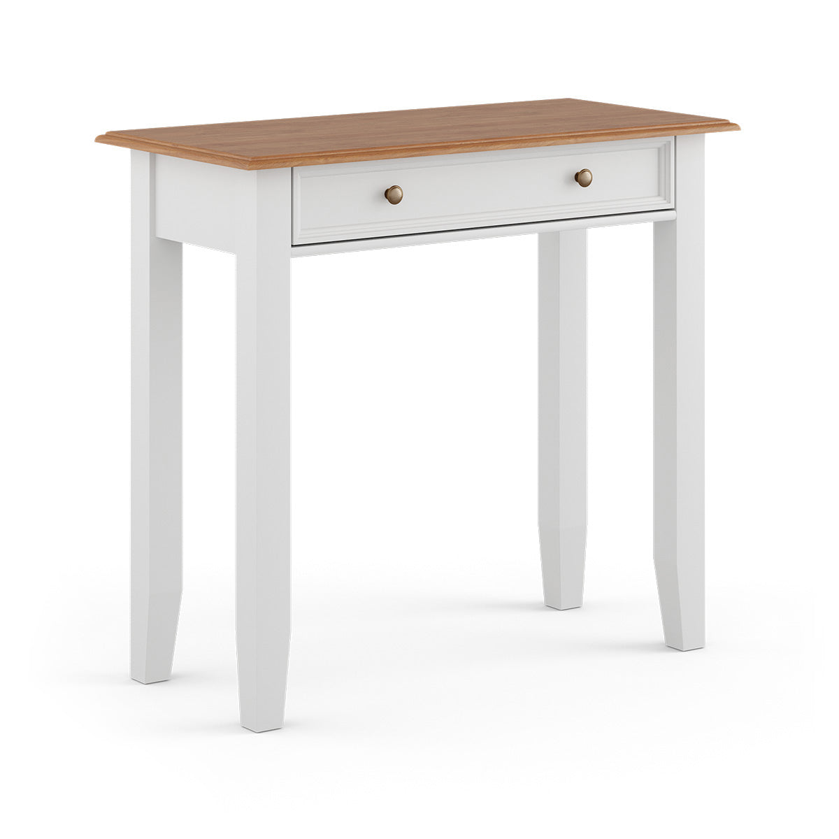 Bologna Elegante Massivholz Kiefer Schminktisch | Farbe Weiß - Eiche
