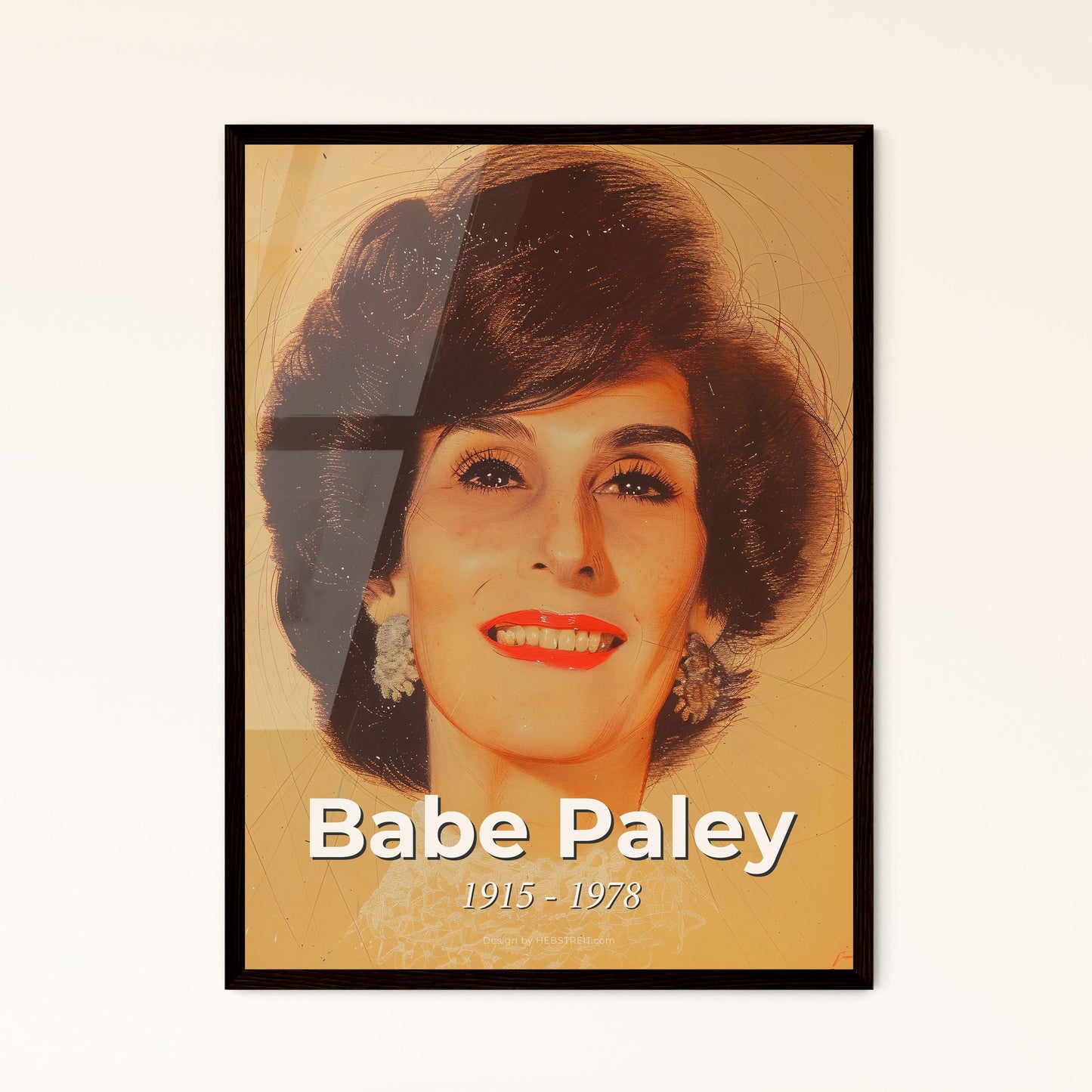 Babe Paley: Iconic Elegance - Contemporary Portrait Print in Unique Perspective | Stylish Décor for Home or Gift - Framed Options Available