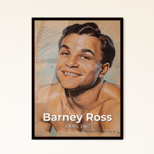 Dynamic Portrait of Barney Ross: Celebrated Boxer in Contemporary Art - Perfect Gift or Home Décor in Premium Finishes!