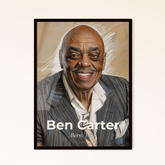 Captivating Portrait of Ben Carter: Iconic American Real Estate Developer in Contemporary Art - Perfect for Home Decor & Gifting!