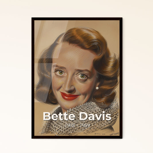 Bette Davis: Iconic Actress in Contemporary Art - Captivating Portrait with Dynamic Lines & Vibrant Hues for Your Home Decor