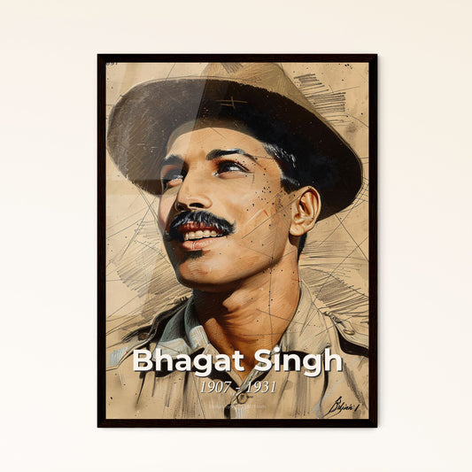 Radiant Tribute to Bhagat Singh Framed Print