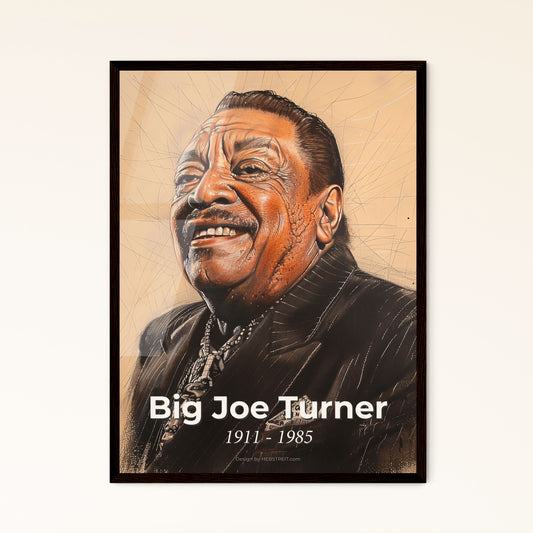 Dynamic Tribute to Big Joe Turner: Exquisite Blues Portrait in Contemporary Style – Perfect for Home Decor and Unique Gifts!