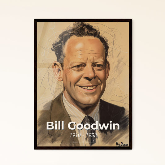 Captivating Portrait of Bill Goodwin: 1910-1958 - Iconic Radio & TV Host in Stunning Contemporary Art Print for Your Home Decor