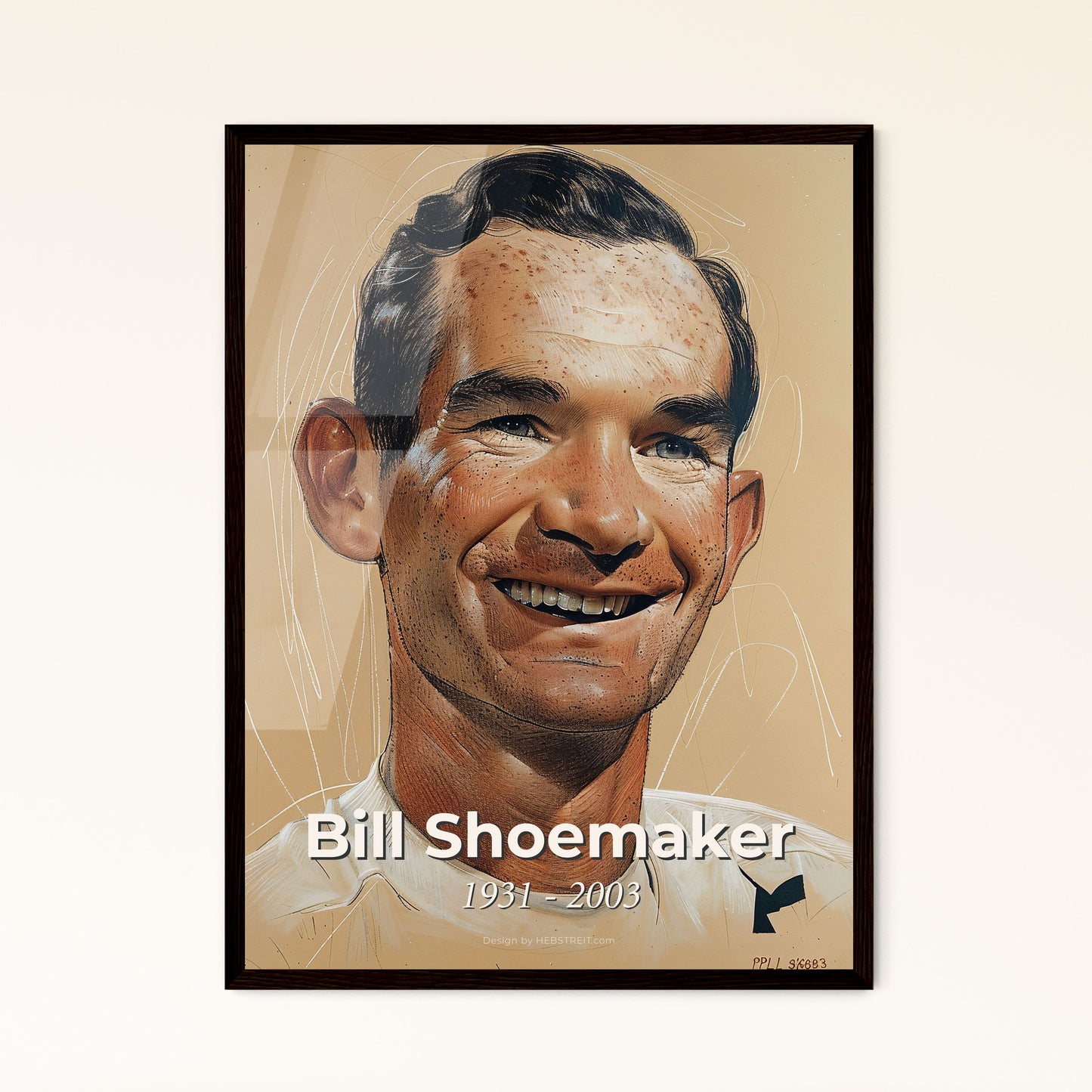 Bill Shoemaker: Iconic Jockey Portrait - Limited Edition Contemporary Art Print, Perfect for Home Décor & Unique Gifts