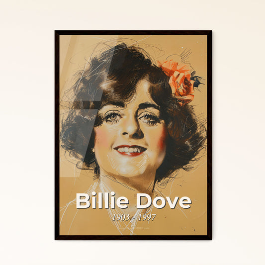 Elegant Portrait of Billie Dove: Iconic 1920s Flapper Beauty in Contemporary Art, Perfect for Home Decor & Gift Giving