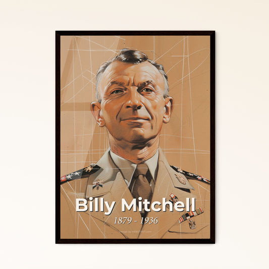 Captivating Portrait of Billy Mitchell: Pioneer of Air Power - Stunning Art Print for Home Decor & Unique Gift Options