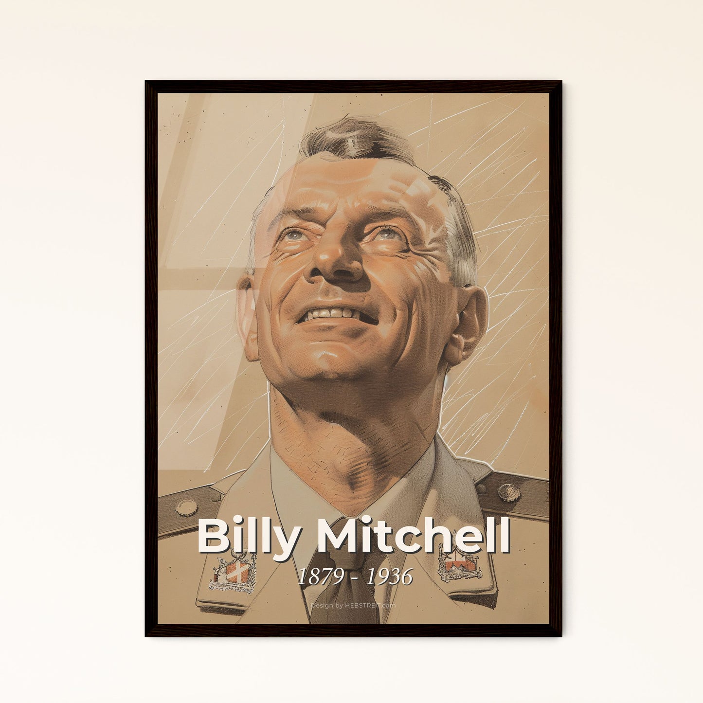 Dynamic Portrait of Billy Mitchell Framed Print