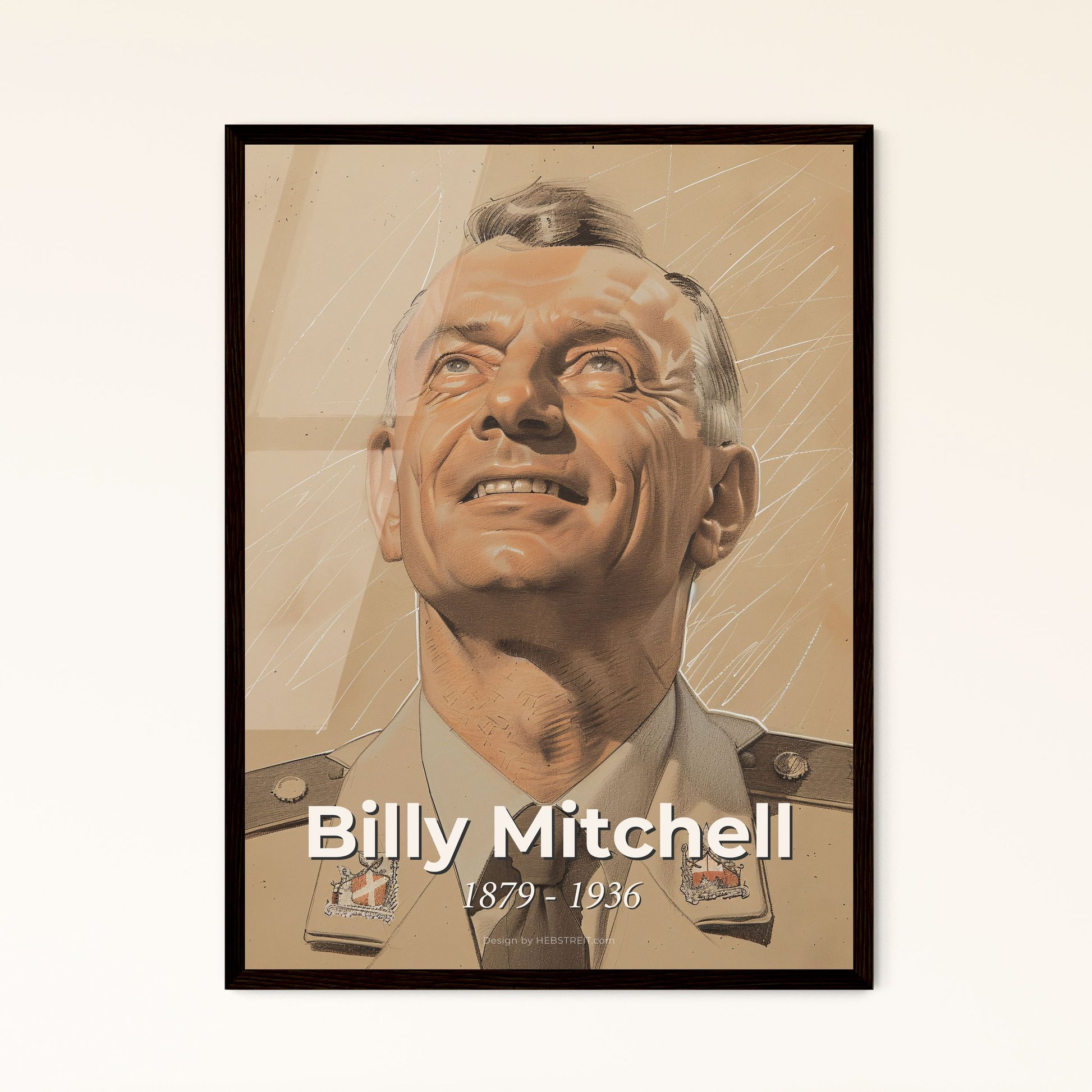 Dynamic Portrait of Billy Mitchell Framed Print