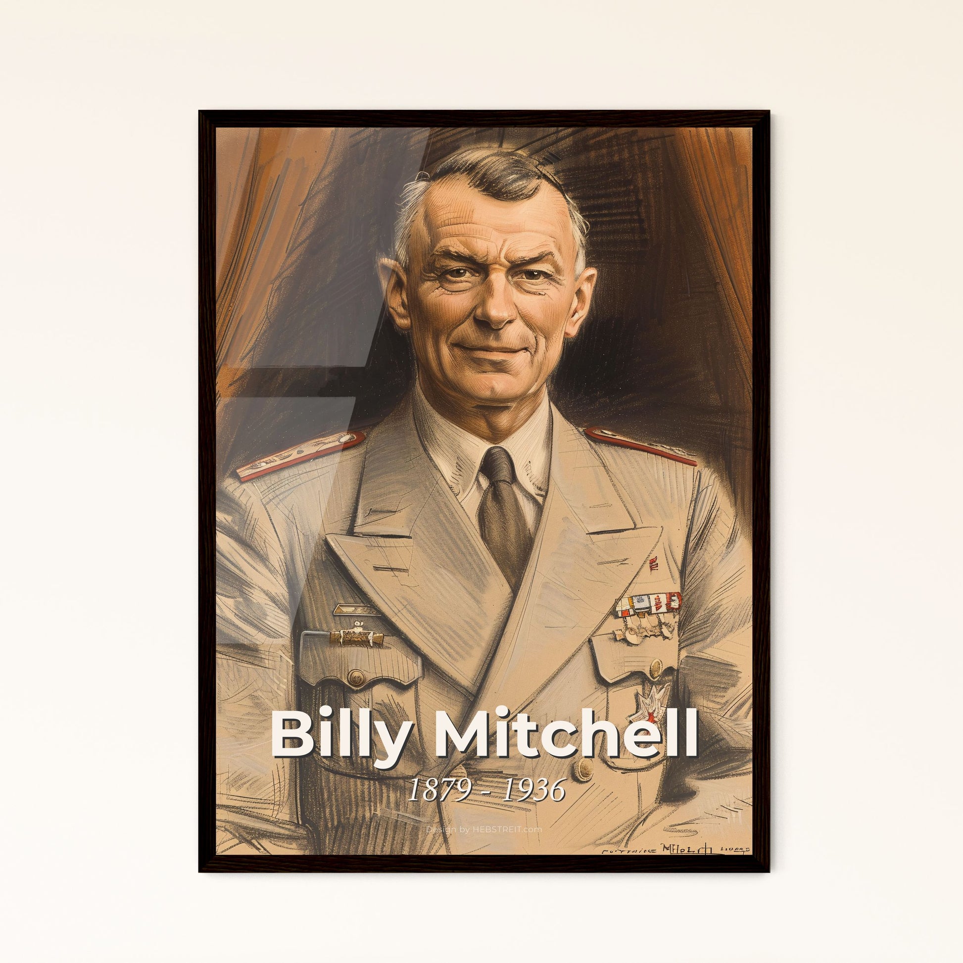 Dynamic Portrait of Bil - Framed Art Print