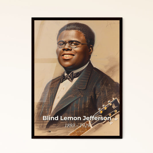 Captivating Portrait of Blind  - Framed Art Print