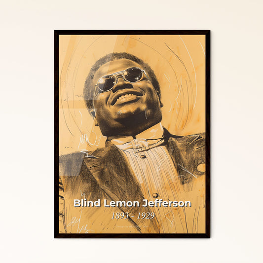 Timeless Portrait of Blind Lemon Jefferson Framed Print