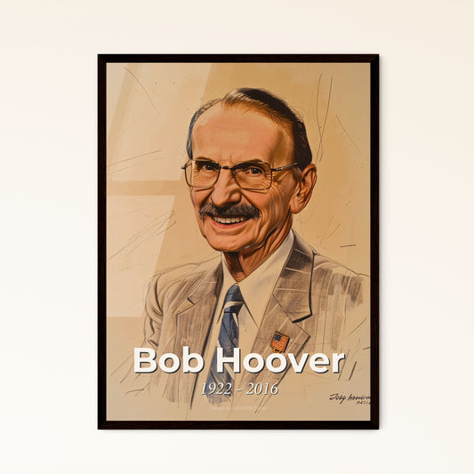 Bob Hoover: Celebrated Aviator & Test Pilot - Exquisite Contemporary Art Print Capturing His Spirit in Dynamic Elegance