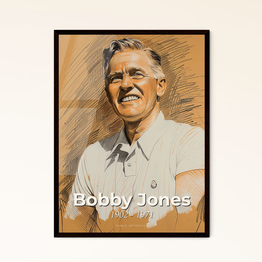 Bobby Jones: A Masterful Tribute - Iconic Golfer & Visionary Co-Founder of the Masters, Captured in Elegant Contemporary Art