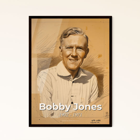 Bobby Jones: Iconic Golfer & Masters Co-Founder - Striking Contemporary Art Print with Dynamic Lines & Unique Perspective