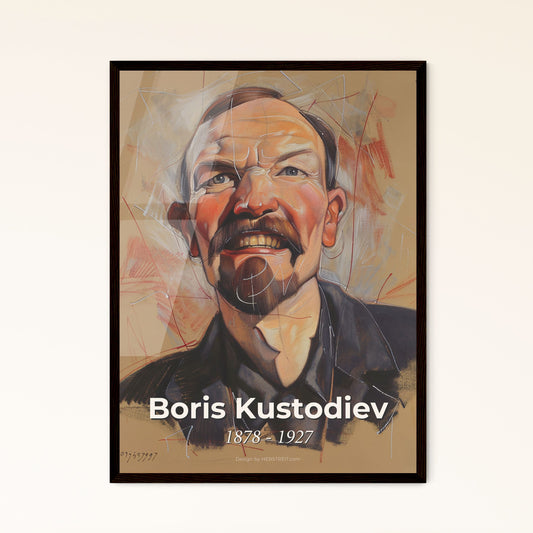 Vibrant Russian Spirit: Elegant Contemporary Art Drawing of Boris Kustodiev's Legacy - Perfect for Home Decor & Unique Gifts