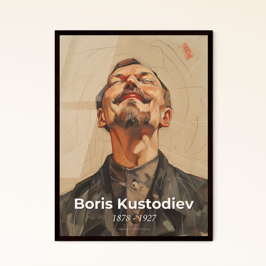 Vibrant Russian Elegance: Contemporary Portrait of Boris Kustodiev’s Spirit - Art Print & Framed Options for Timeless Home Decor