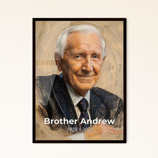 Brother Andrew: A Luminous Tribute to the Dutch Missionary & Founder of Open Doors, Captured in Striking Contemporary Art