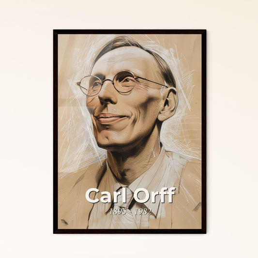 Carl Orff: Celebrated German Composer - Dynamic Contemporary Portrait Print, Perfect for Home Décor & Meaningful Gifts