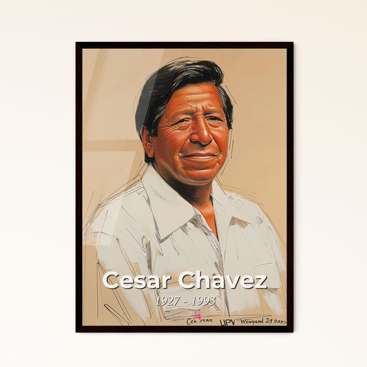 Vibrant Tribute to Cesar Chavez: Celebrating Labor Rights & Social Justice in Contemporary Art - Perfect for Home Decor & Gifting