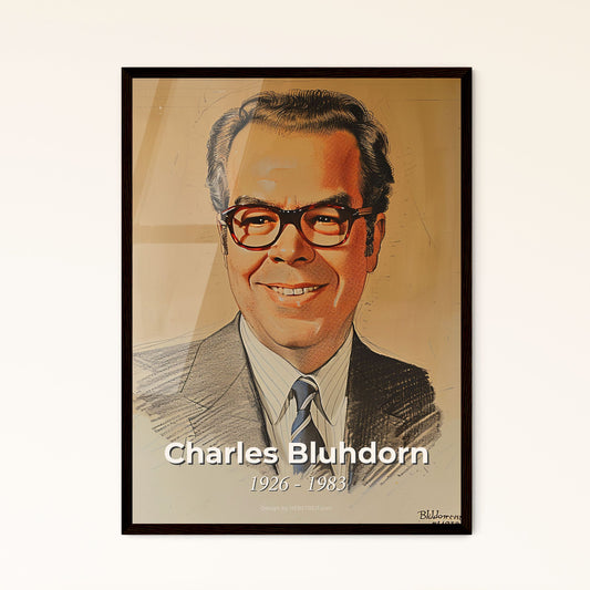 Elegantly Unveiling Charles Bluhdorn: A Captivating Portrait of the Visionary Industrialist in Contemporary Art